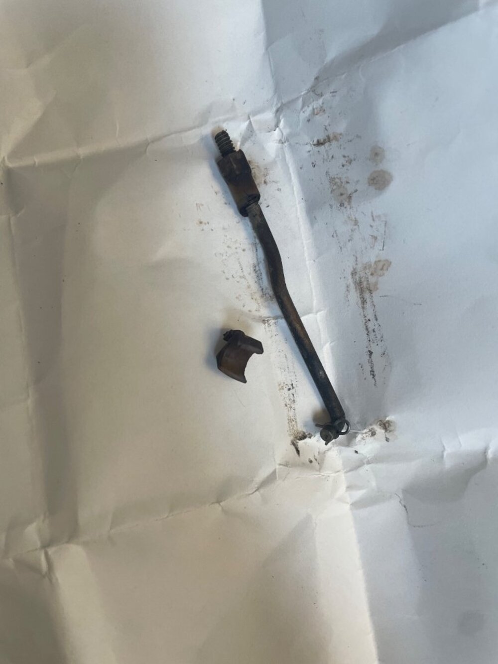 1968 Ford Galaxie 390 2-Barrel Carburetor Throttle Linkage Rod, Used